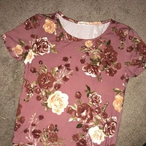 Rose tight fitted top